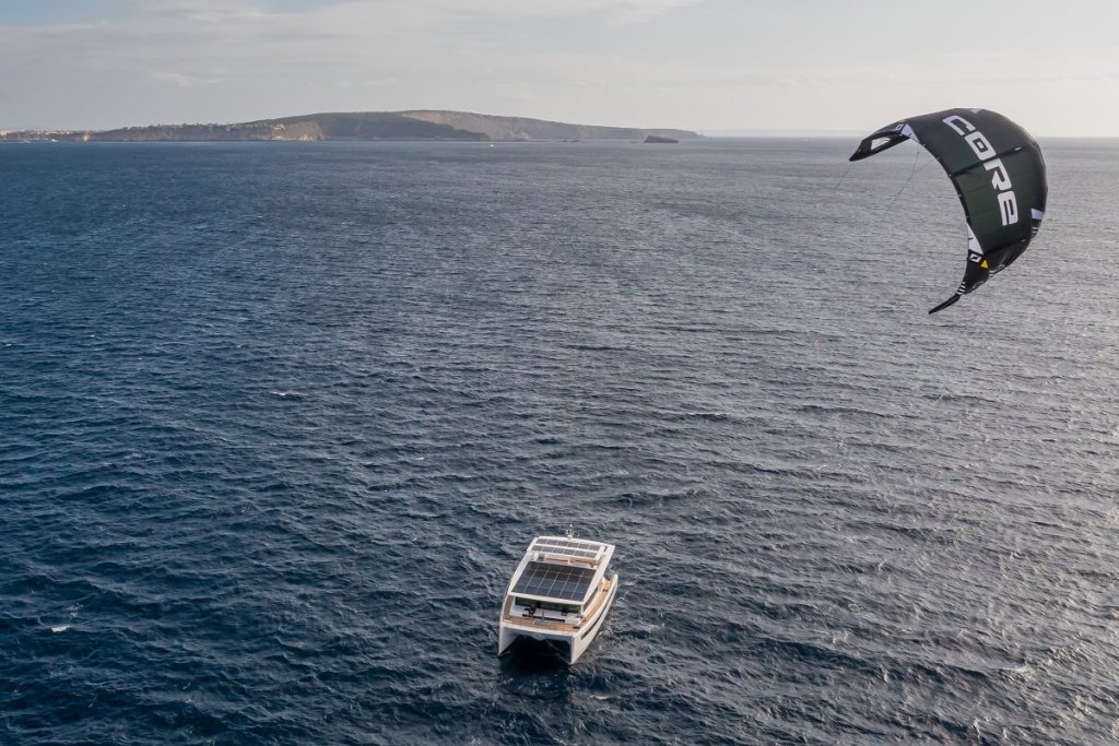 Silent-Yachts, Silent 60, hull one, kite sail, Albert Nazarov, PMG Shipyard, Mike Wandler, solar power, solar-electric, catamaran, generator, batteries, solar panels, Mallorca