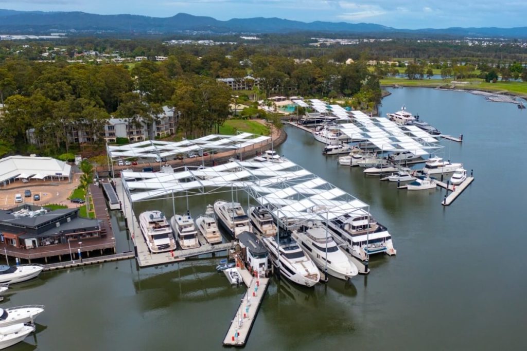 Sanctuary Cove Marina, host of the annual Sanctuary Cove International Boat Show, has unveiled almost 50 covered berths.
