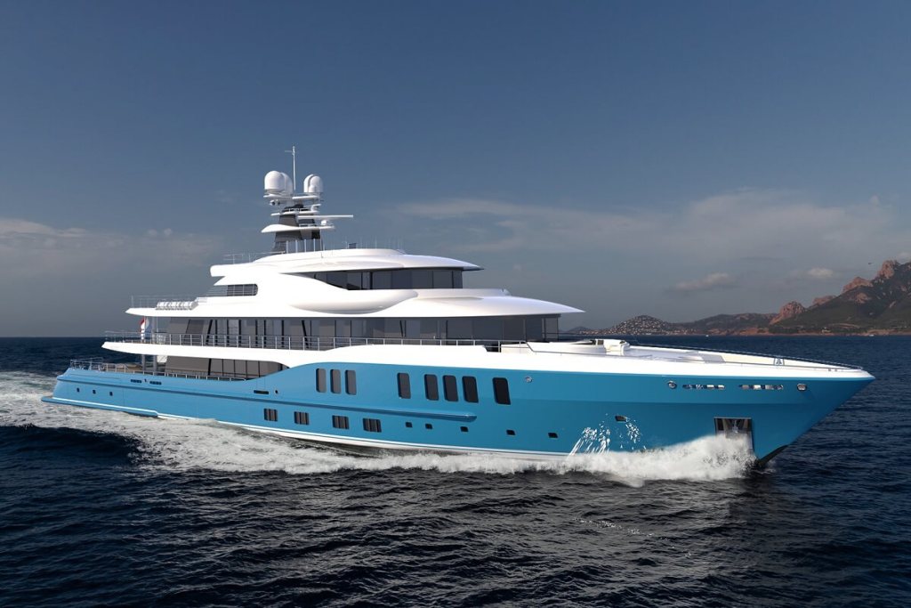 Amels, 242, Damen Yachting, superyacht, Imperial, sold, sale, 2024, Tim Heywood, Winch Design, Julia Stewart, Rob Luijendijk, Empress Blue, custom, customised