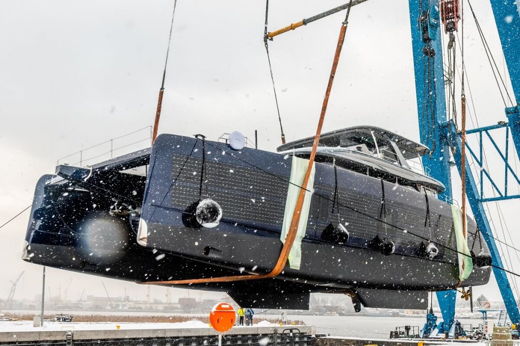 Sunreef, 80, Eco, yacht, catamaran, sailing, launch, Gdansk, Polish, Poland, Francis Lapp, green, tech, solar, panels, hybrid