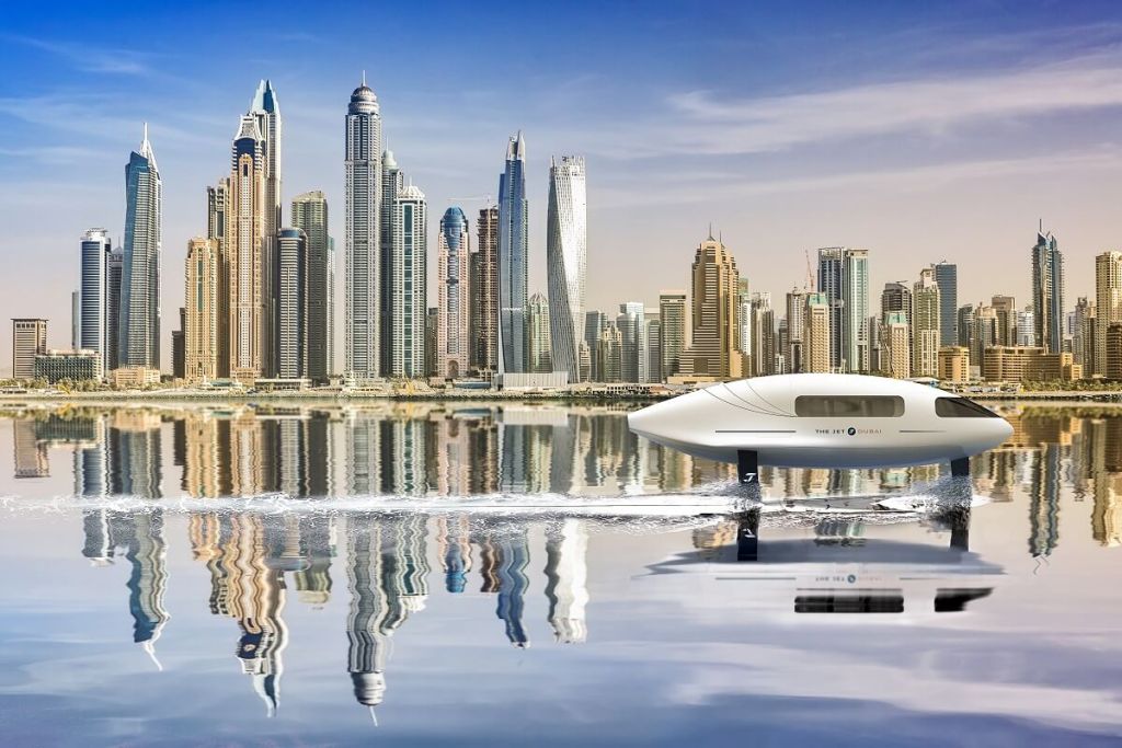 The Jet, Zero Emission, Switzerland, start-up, hydrogen, hydrofoil, Alain Thébault, inventor, French, Dubai, Zenith Marine Services, DWYN, COP28, UAE, 2023, Conference of Parties, United Nations, Framework Convention of Climate Change, UNFCCC, SeaBubbles, l’Hydroptère, Dubai Clean Energy Strategy, 2050