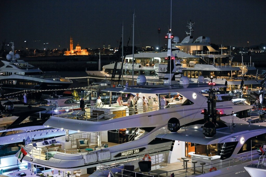 Dubai, International, Boat Show, Yacht, superyacht, Dubai Harbour, European Tour, DP World Tour, Yas Marina, Abu Dhabi, Red Bull, Max Verstappen, Mercedes, Lewis Hamilton, US PGA Tour, Rolex Series, Qatar, Bahrain, Kuwait, Oman, UAE, Damen, Oceanco, Blohm + Voss, Lurssen, Dubai International Marine Club, Mina Seyahi, Dubai Marina, Philippe Starck