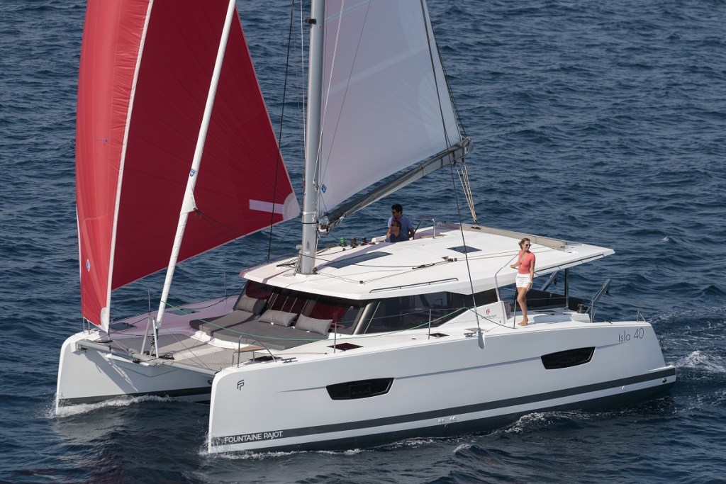 Fountaine Pajot, Isla 40, sailing, catamaran, Alegria 67, Tanna 47, Elba 45, Japan, Kevin Corfa, La Rochelle, Berret-Racoupeau, Yacht, Design, France, Asia, hulls, cockpit, foredeck, bow, sail, cabin