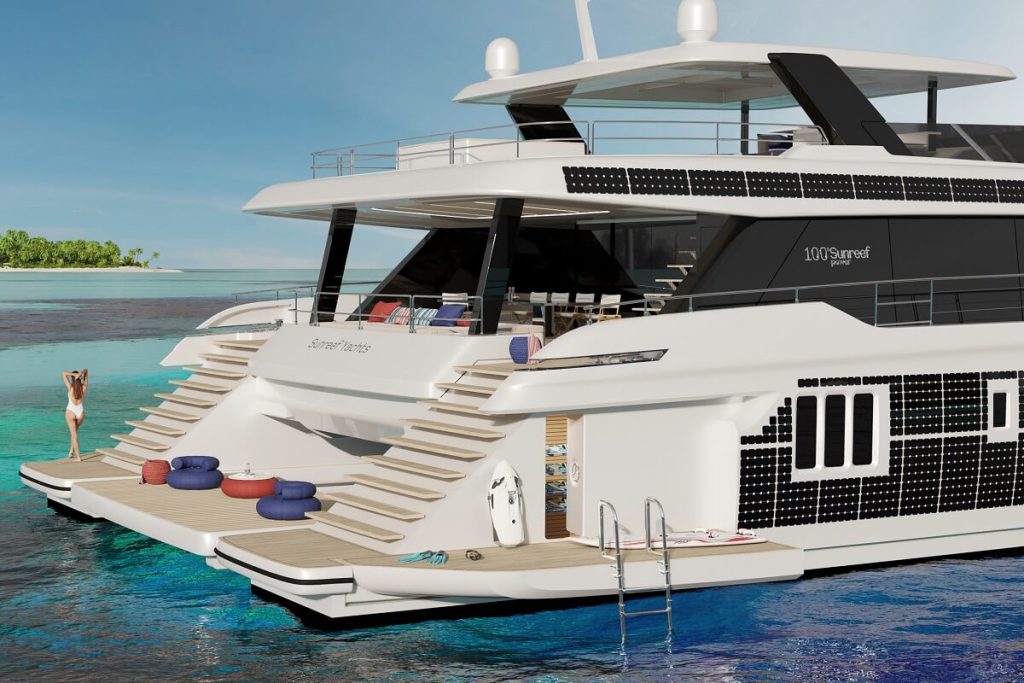 Sunreef, Yachts, powercat, Eco, 100, Power, catamaran, Yacht Style, flybridge, beach club