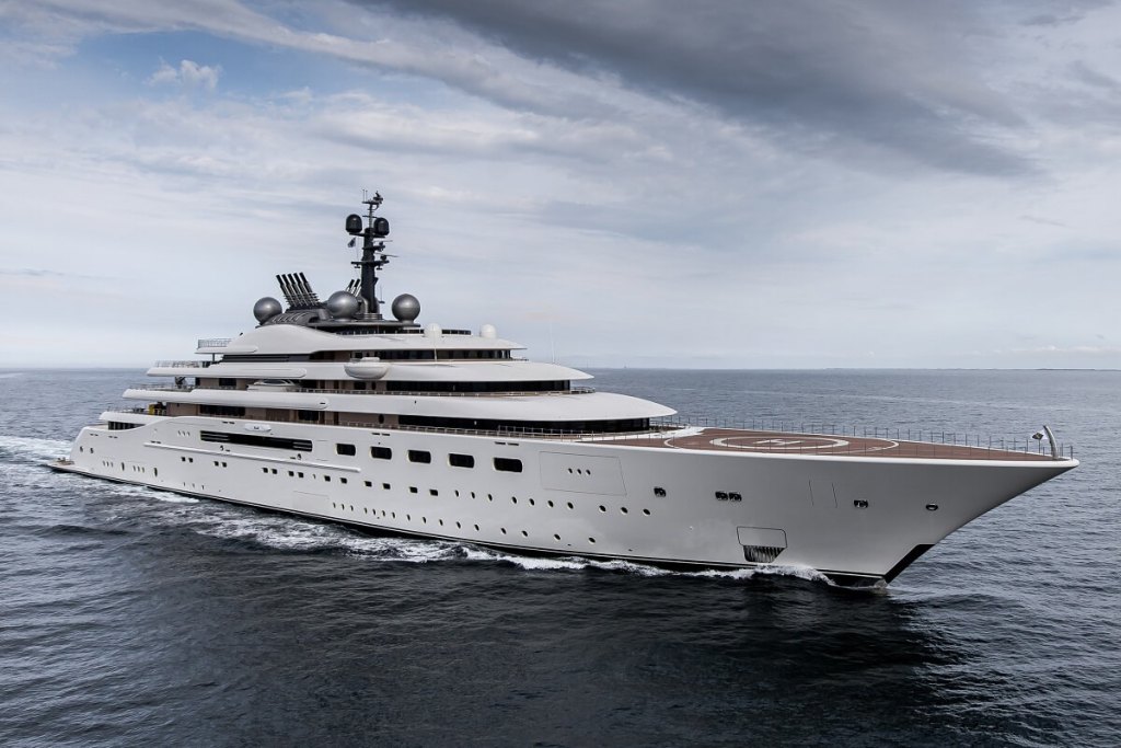 Lürssen, Project Blue, 160 metres, Terence Disdale, Germany, Bremen, megayacht, superyacht, yacht, Mediterranean, Peter Lürssen, diesel-electric, hybrid, Azimuth, pod drive, propulsion, gearboxes, exhaust, treatment, system, wastewater, sustainable technologies