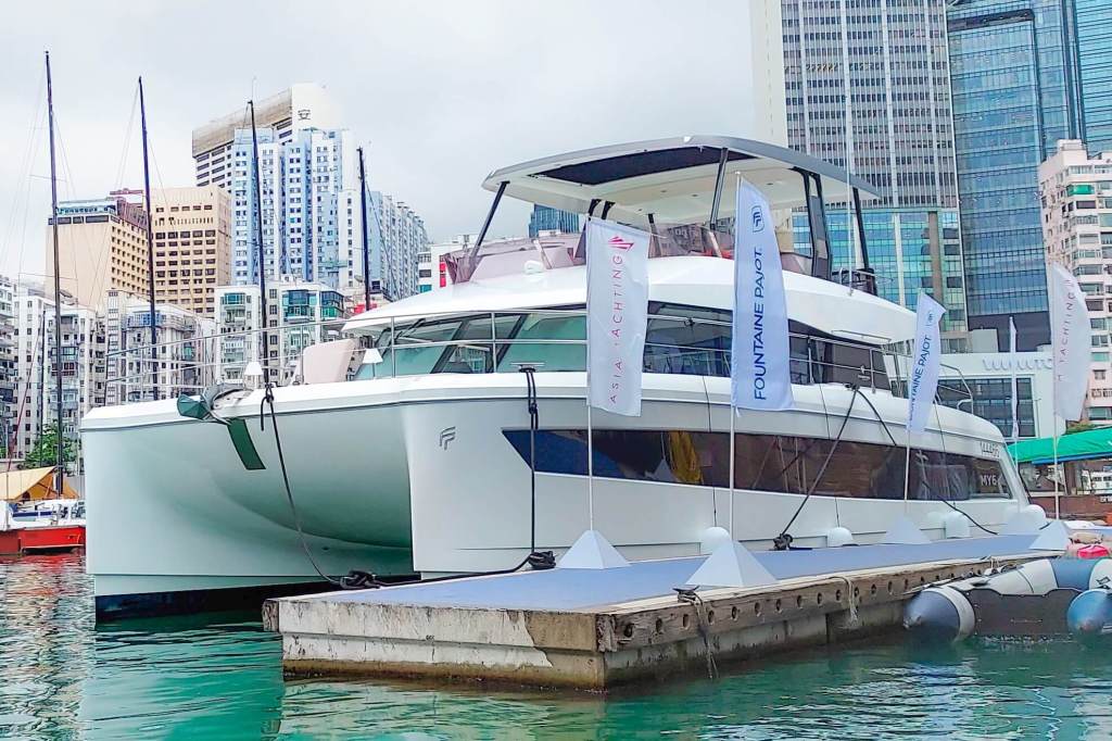 Fountaine Pajot, MY6, open days, viewings, Hong Kong, Royal Hong Kong Yacht Club, Olivier Besson, pandemic, typhoon, MY44, MY5, MY4.S, Power 67, Pierangelo Andreani