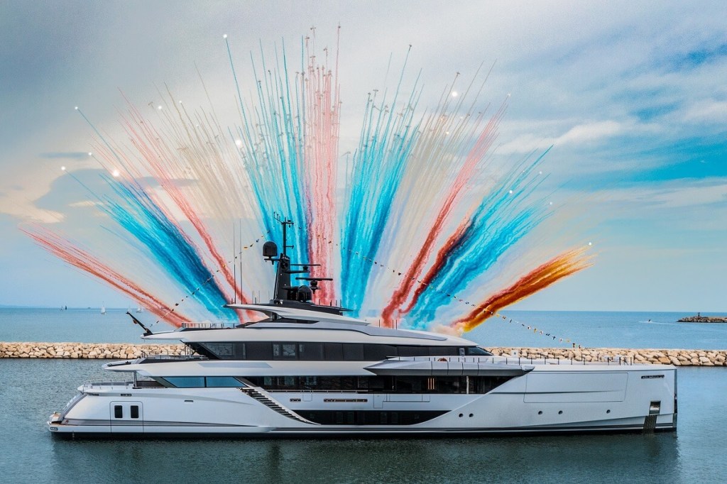 CRN, M/Y, 141, launch, Ferretti Group, Superyacht Yard, Ancona, aluminium, Nuvolari Lenard, Rio, Ciao, Yacht Style