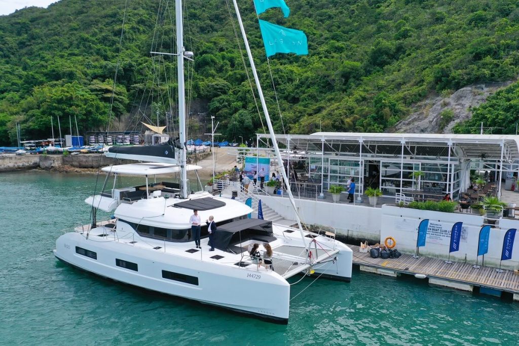 Lagoon 55, Asia Premiere, Simpson Marine, Hong Kong, Aberdeen Boat Club, Middle Island, China, Taiwan, Thailand, Singapore, Guangdong, Ewa Stachurska, Lagoon 52, open terrace on the sea, foredeck, flybridge, cockpit