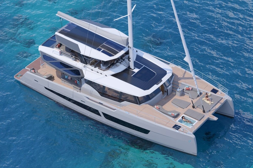 Fountaine Pajot, New 80, sailing catamaran, La Rochelle, Berrett Racoupeau, Olivier Racoupeau, launch, 2023, flagship