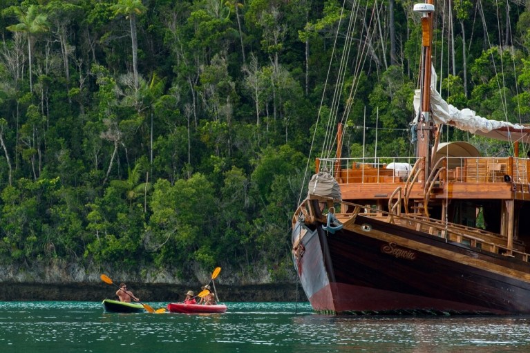 Sequoia, Camper & Nicholsons, luxury, yacht, wooden, schooner, charter, Camper & Nicholsons, Indonesia, Raja Ampat, Komodo National Park, Yessi Maya Sari, Kevin Corcoran, Sumatra, diving, waterski, kayak