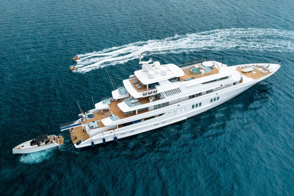 Lürssen, Coral Ocean, The Ahoy Club, superyacht, Germany, Fort Lauderdale International Boat Show, Coral Island, Jon Bannenberg, 1994, Ahoy Club, Superyacht Village, Fuel Cell Technology