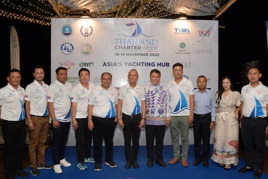 Thai Yachting Business Association, Thailand Charter Week, Phuket Yacht Haven, Ministry of Tourism and Sports, Tourism Authority of Thailand, Phiphat Ratchakitprakarn, Indiana, Xanadu, Mia Kai, Thapanee Kiatphaibool, Narong Woonsiew, Moonen, Yacht Haven, The Deck, Bilgin Yachts