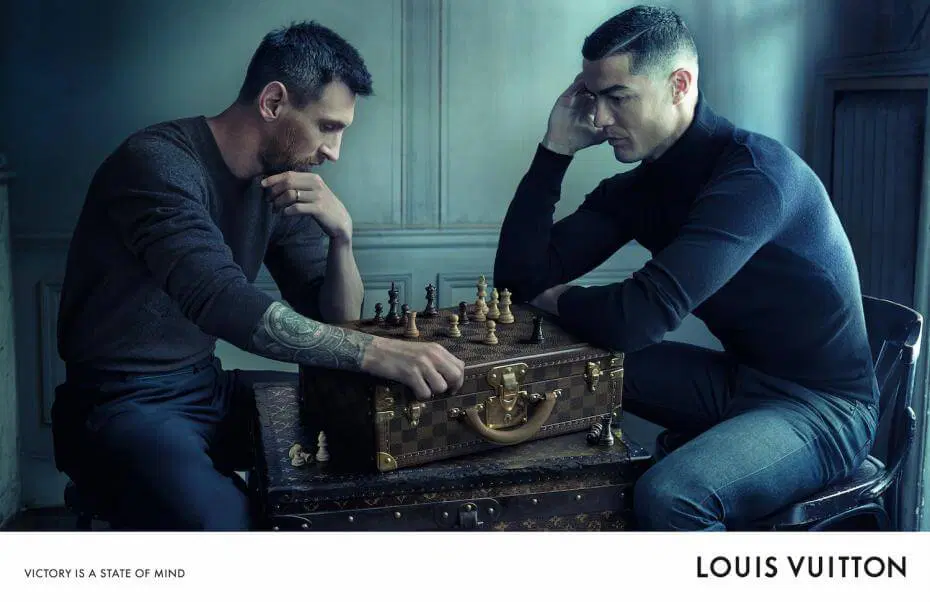 Louis Vuitton on X: Victory is a State of Mind. @Cristiano and  #LionelMessi captured by @annieleibovitz for @LouisVuitton. In addition to  a long tradition of crafting trunks for the world's most coveted