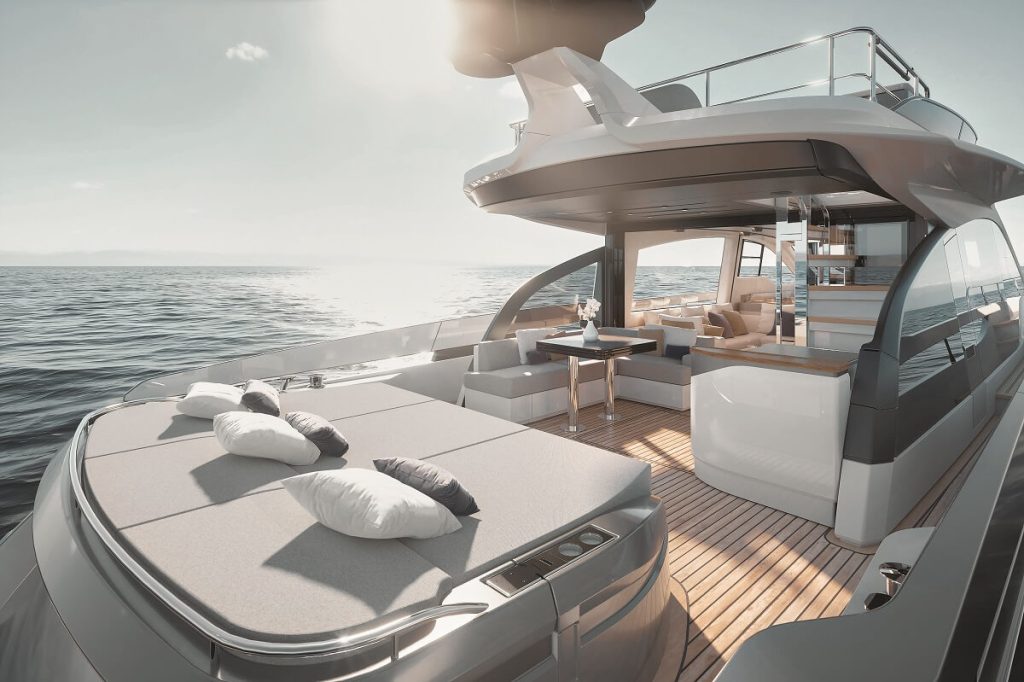 Azimut, Boot Dusseldorf, Germany, S7, S8, Grande S10, S6, Alberto Mancini, AMDL Circle, led by Michele De Lucchi, Stefano Righini, Francesco Guida, Achille Salvagni, Dual Mode, Pierluigi Ausonio, Naval Architecture, PLANA, Yachtique