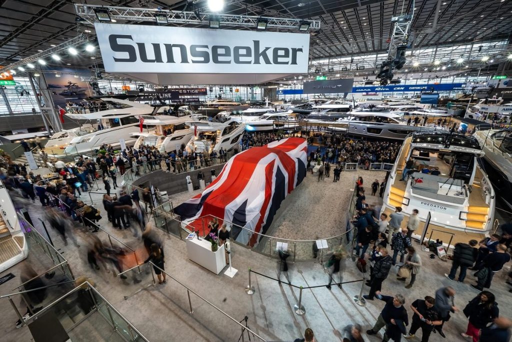Sunseeker, Superhawk 55, world premiere, global debut, Boot Dusseldorf, Andrea Frabetti, Sunseeker CEO, Sean Robertson, Sales and Marketing Director, Siren String Quartet, 95 Yacht, Meros Yachtsharing