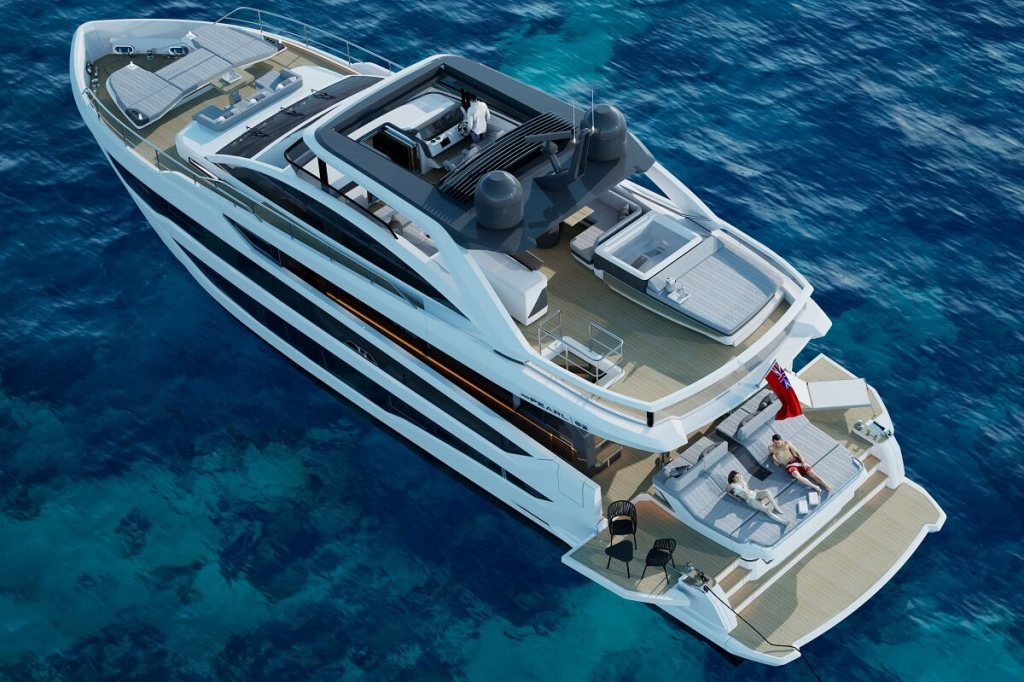 Pearl, Yachts, 82, 72, 62, Bill Dixon, Dixon Yacht Design, Kelly Hoppen Interiors, Kelly Hoppen, MBE, 2024, Iain Smallridge, Fort Lauderdale International Boat Show, Boot Dusseldorf, VP Yachts, Riviera, Veranda, Indulgence, Luxury, Modern