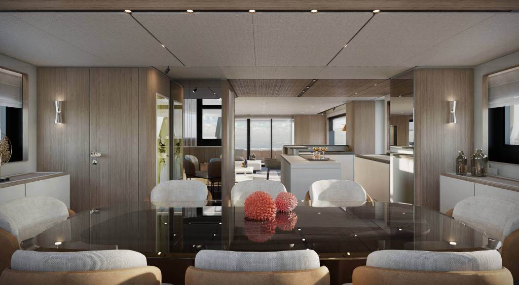Ferretti Yachts, Infynito, 90, all-season terrace, Ferretti Group, Strategic Product Committee, Piero Ferrari, Engineering Department, Filippo Salvetti, IdeaeItalia, Davide Bernardini, Alessio Battistini, yacht, 2023