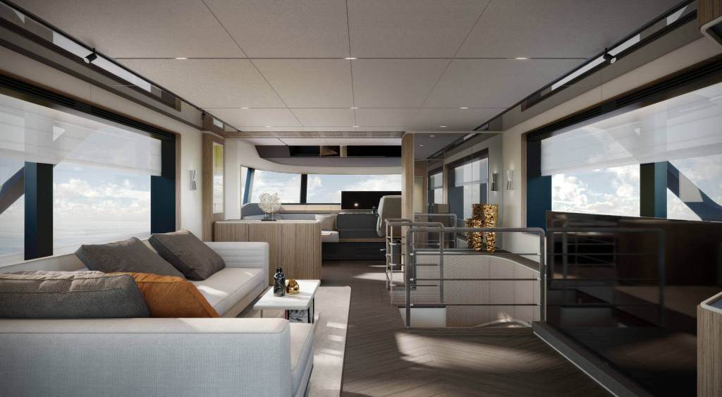 Ferretti Yachts, Infynito, 90, all-season terrace, Ferretti Group, Strategic Product Committee, Piero Ferrari, Engineering Department, Filippo Salvetti, IdeaeItalia, Davide Bernardini, Alessio Battistini, yacht, 2023