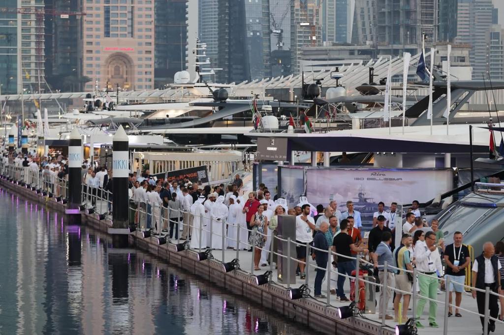 Dubai International Boat Show, Dubai Harbour, Gulf Craft, Majesty 111, Nomad 101, Abu Dhabi International Boat Show, Oryx 379, Silvercraft, SilverCat, Soaring, Abeking & Rasmussen, Ocean Independence, Nikki Beach Lounge, Heesen, Anita, Behnemar, Tecnomar, Evo 120, Viktoriia, The Italian Sea Group, Baglietto, Lady Maia, BlackOrange, Riva 100’ Corsaro, Ferretti Group, Ferretti Yachts, Pershing, Azimut, Sanlorenzo, Cranchi, Princess, X95, Sunseeker, Sunseeker Gulf, John Bush, Brett Noble, Sunreef, 80 Eco, Marie-Joseph, Riviera 72 Sports Motor Yacht, Lagoon, Seventy 8, , Beneteau, Grand Trawler 62, Jeanneau Merry Fisher 895, De Antonio, Say Carbon Yachts, Emirates Boats 63, Silent-Yachts, Alva Yachts, MBC Yachts, iAqua, Lefeet, Williams Jet Tenders, TecnoRib, Belassi, Esurf, Jetsurf, Lampuga, Lift, Flite, SiFly, Manta Foils, Waydoo, Seabob, Sublue, Lürssen, Amels, Damen Yachting, Oceanco, Benetti, Nobiskrug, Heesen, Feadship, Superyacht Builders Association, SYBAss, Dive MENA Expo, Emirates Diving Association, EDA, Middle East Yachting Conference, Mandarin Oriental Jumeirah, Experiential Yachting Forum