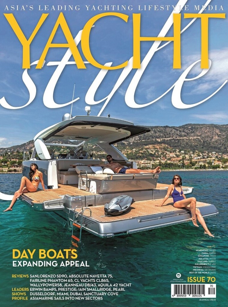 Yacht Style, Issue 70, Sanlorenzo, Absolute, Fairline, CL Yachts, Wally, Jeanneau, Aquila, Erwin Bamps, Prestige, Iain Smallridge, Pearl, Asiamarine