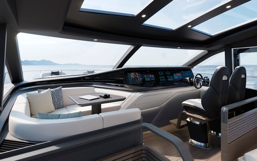 Princess, S80, motor yacht, 2024, Plymouth, Princess Design Studio, Olesinski, Pininfarina, S72, Boot Dusseldorf