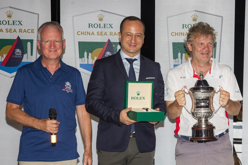 Rolex China Sea Race, Nick Southward, Whiskey Jack, J-109, Ernesto Echauz, Reichel/Pugh 75, Standard Insurance Centennial 5, Line Honours, Hong Kong, Subic Bay, Philippines, Orma 60, SHK Scallywag Fuku, TP52, Happy Go, Jono Rankine, Noel Chan, Rampage 88, Standard Insurance Centennial 3, Emerson Villena, Tiger Mok, Happy Go, Philippe Grelon, Cosmas Grelon, Beneteau, Figaro 3, Simpson Marine, Royal Hong Kong Yacht Club, Andrew Pidden, J-99, Juice, IRC Overall, Matt Pidden, Tom Pidden, Yung Yao, Dufour 500, Tong Ran, Thomas Wiesinger, Sun Odyssey 42ds, Pacific Sunrise, Shenton Drew, Swan 53, Athena, HKPN division, Eddy Lee, Sense 46, Generations, Johnson Yuen, Hanse 370, Zoe, Rolex, China Sea Trophy, Sunday Telegraph Trophy, Kellett Island Clubhouse, Michael Wong, Deputy Financial Secretary, Commodore, Lucy Sutro, Race Chairman, Cameron Ferguson