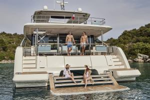 Prestige, M8, Camillo Garroni, Marc Lombard, catamaran, multihull, M-Line, M48, Valentina Militerno de Romedis, Pininfarina, Cannes Yachting Festival