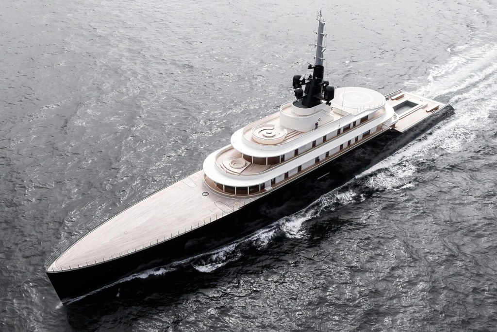 Abeking & Rasmussen, Liva°, 118, metres, German, shipyard, 1907, Joseph Dirand Architecture, helicopter pad, black hull
