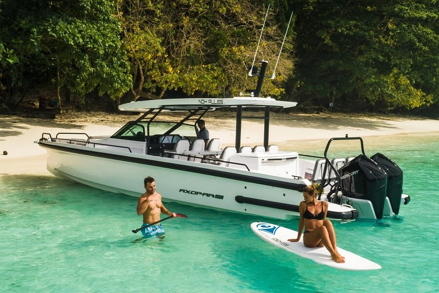 Day boats, Solaris, Fiart, Evo, Key Largo, Wajer, Tesoro, Sacs, Rebel, Lomac, Pirelli, Nimbus, Axopar, Saxdor