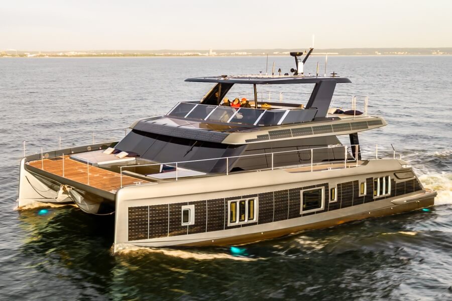 Sunreef, Yachts, Fernando Alonso, Eco, 60, Power, powercat, catamaran, luxury, Poland, deliver, solar