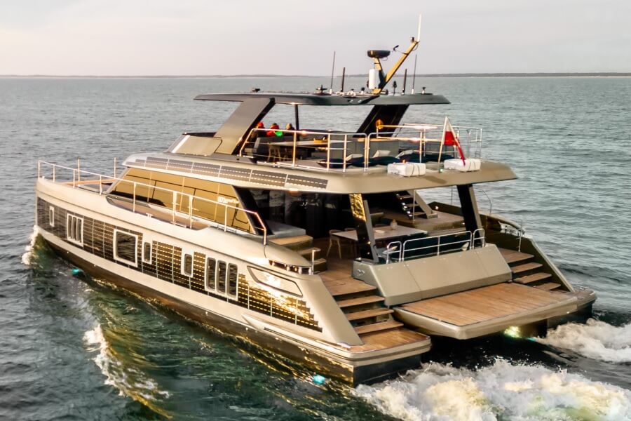 Sunreef, Yachts, Fernando Alonso, Eco, 60, Power, powercat, catamaran, luxury, Poland, deliver, solar