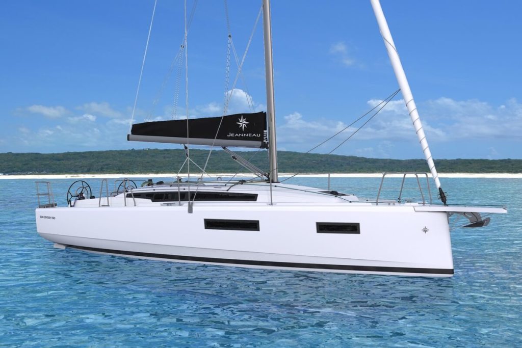 Jeanneau, Sun Odyssey, 349, 350, Boot Dusseldorf, Marc Lombard, Eric Levet, Piaton Yacht Design, hull, bowsprit, sail, anchor, downwind, Code 0, asymmetric spinnaker, Yanmar, Torqeedo, Cruise 6.0 FP TorqLink