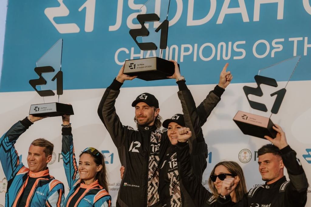 E1, Jeddah, Saudi Arabia, raceboat, electric, Team Brady, Tom Brady, Marc Anthony, Team Miami, Team Rafa, Rafa Nadal, Virat Kohli, Team Blue Rising, Sergio Perez, Team Checo, Didier Drogba, Team Drogba, Steve Aoki, Aoki Racing Team, Marcelo Claure, Team Brazil, Sam Coleman, Emma Kimiläinen, Anna Glennon, Erik Stark, Cris Lazarraga, Tom Chiappe, Lisa Battaglia, Phelim Kavanagh, Vicky Piria, Dani Clos, Oban Duncan, Yousef Abdulrazzaq, Mashael Al Obaidan, Saud Ahmed, Catie Munning, Timmy Hansen, Italy, Venice, Puerto Banus, Spain, Costa Del Sol, Geneva, Switzerland, Monaco, Rotterdam, Netherlands, Hong Kong