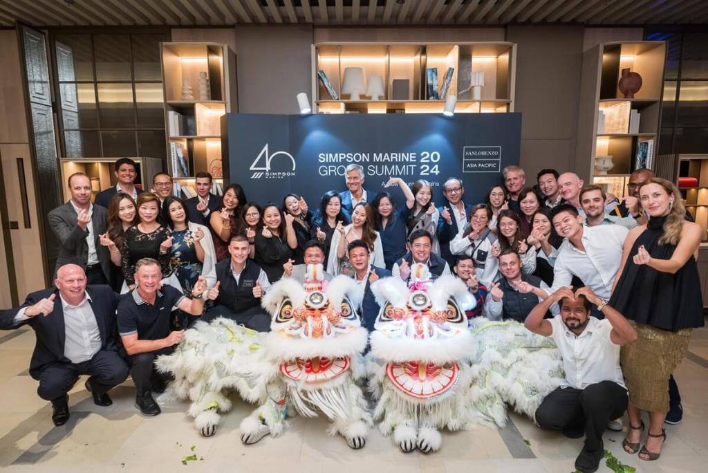 Simpson Marine, Mike Simpson, Massimo Perotti, Sanlorenzo, Beneteau, Lagoon, Aquila, Bluegame, Fairline, Nautor Swan, Simpson Marine Group Summit, The Fullerton Ocean Park Hotel, Hong Kong, 40th anniversary, Richard Allen, Nick Stratton, Angel Zhou, Ewa Stachurska, Peter Lui, James Clayton, Tom Allen, Simon Theseira, Paul Whelan, Howard Prime, Harvey Brewin, Tony Chen, La Spezia, Ameglia, Viareggio, Massa, Singapore Yachting Festival, Thailand International Boat Show, China, Thailand, Indonesia