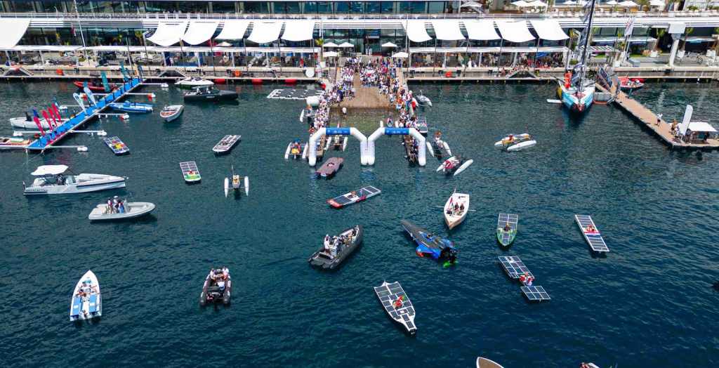 The Monaco Energy Boat Challenge tests alternative propulsion Green boats race at The 11th Monaco Energy Boat Challenge Speed trials and endurance tests at The 11th Monaco Energy Boat Challenge Earth-friendly solar panels and hydrogen-based tech on display at Monaco Energy Boat Challenge Green energy boats take the waves in the Monaco Energy Boat Challenge