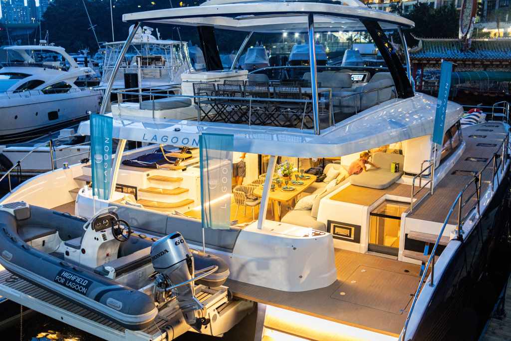 Sixty 7 on show as Asiamarine Celebrates Lagoon’s 40th anniversary Lagoon catamarans shows off power cat Sixty 7 with Asiamarine Asiamarine celebrates 40th anniversary of Lagoon Catamarans with party onboard Asiamarine Celebrates Lagoon’s 40th anniversary at Aberdeen Marina Club