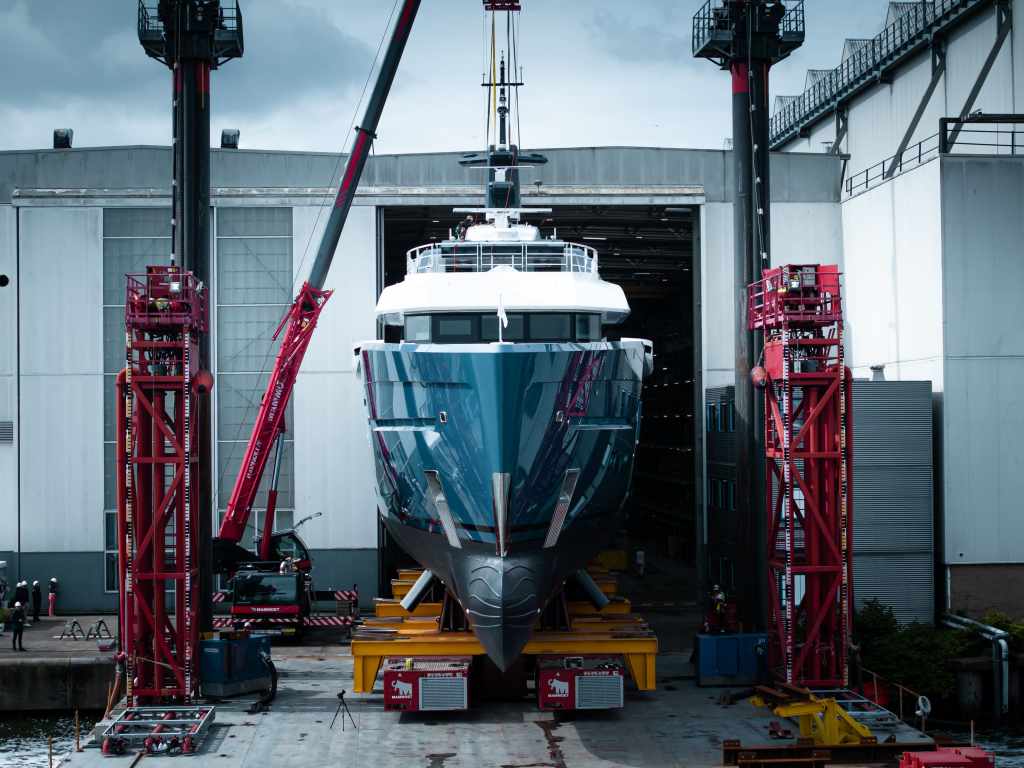 Damen Yachting launches sixth Amels 60 Amels 60 hull 6006 launches in Holland Amels 60 6006 interiors are by Winch Design Amels 60 exterior design is by naval architect Espen Øino Delivery of sixth Amels 60 will be at end of 2024 Amels 60 features top speed of 15.5 knots Range of Amels 60 is 4,500 nautical miles at 13 knots Amels 60 launches in Vlissingen, Holland