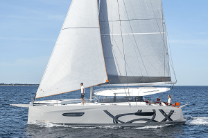 The Excess 14 can be sailed by experienced or starter-sailors The Fountaine Pajot Isla 40: a popular, quality cruiser Fountaine Pajot Alegria 67 exterior, left, and forward cockpit Fountaine Pajot Thira 80 The new Lagoon 60 and its flybridge deck, right The Excess 14, left. The saloon and galley in the Excess 11, right Sunreef 70 Eco. The new Sunreef 35M Eco, right Sunreef Zero Cat concept yacht Neel 52 trimaran in action The Leopard 42, left, and Leopard 45 HH Yachts 44, left, and the HH66 The new Seawind 1370 and its double helm, right