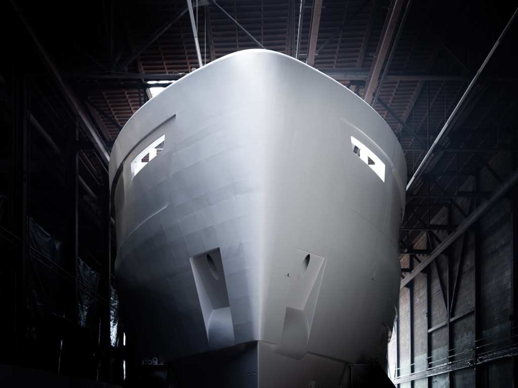 Van der Valk Jangada superyacht hull Van der Valk 35m tailor-made Jangada superyacht New 35m Van der Valk Jangada Van der Valk building third Jangada superyacht Owner requests 35m Jangada superyacht from Van der Valk Panoramic views on new Van der Valk Jangada