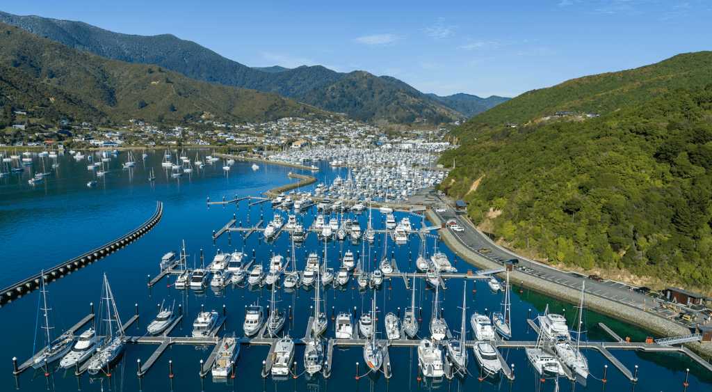 Yachts at Marlborough Sounds Marinas Marlborough Sounds Marinas sustainable marinas Marlborough Sounds Marinas in New Zealand