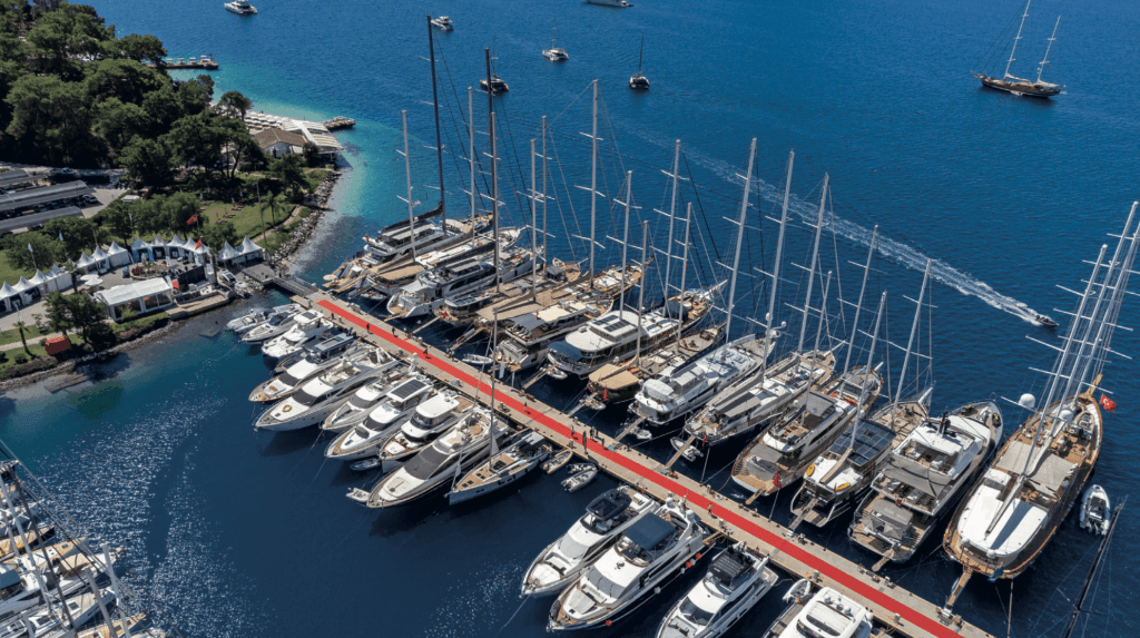 Turkey’s yacht industry turned out for charter show Turkish yachts on display Aegean yachts is central to Turkey’s yacht industry Elegant traditional Turkish gulet