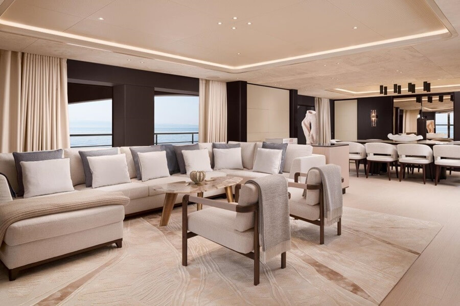 Benetti, B.Now 50M, Asani, Oasis Deck, RWD, PLANA, Azimut-Benetti, Pier Luigi Ausonio Naval Architecture, Interdecor Design, Mauro Izzo, Bergman Design House, LASS Studio, Ula Saniawa, Unit 89, Roi James, Sougwen Chung, Jallu Ebénistes, Nusom, Mattia Bonetti, David Gill Gallery