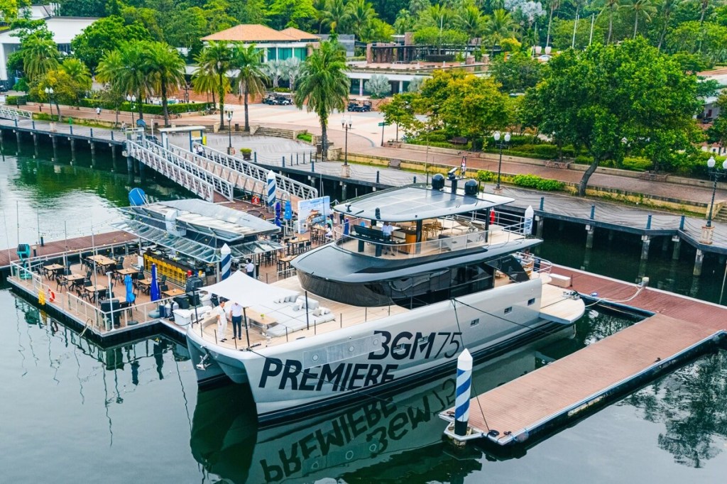 Sanlorenzo, Bluegame, BGM75, Zuccon International Project, catamaran, motoryacht, power multihull, powerboat, series model, Asia-Pacific, APAC, Southeast Asia, yacht pemiere, yacht debut, ONE°15 Marina, Sentosa, Singapore