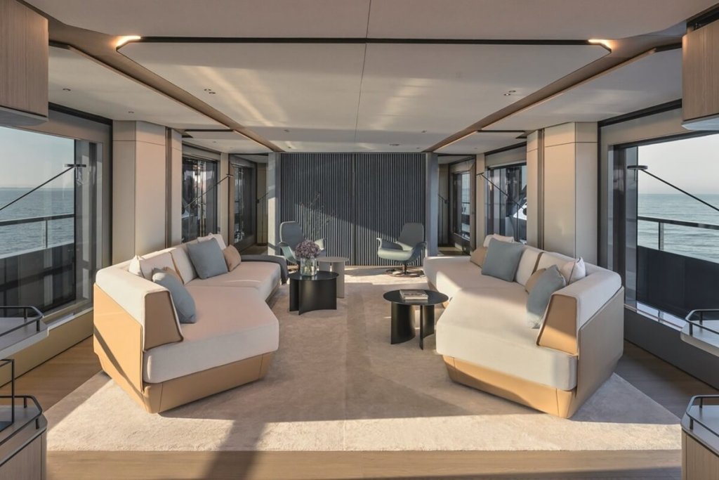 Azimut, Federico Lantero, M2atelier, Marijana Radovic, Marco Bonelli, Grande, Trideck, Cannes Yachting Festival, Achille Salvagni, barefoot luxury, Grande 36M, Grande 30M
