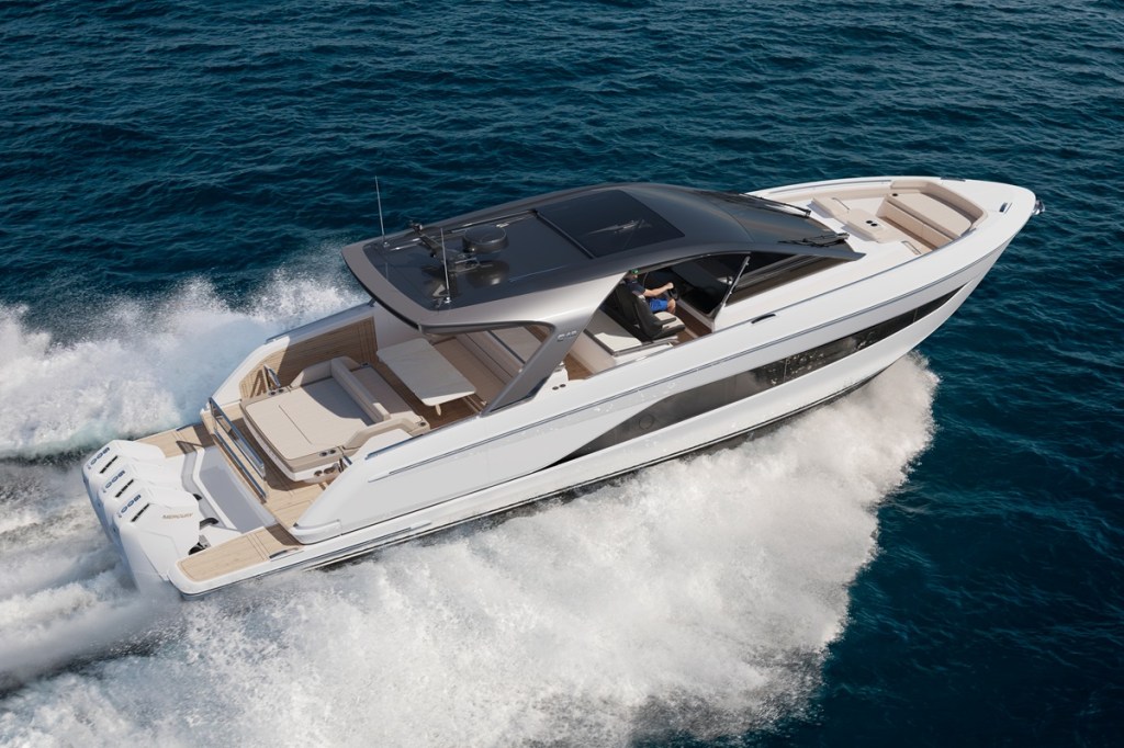 Princess, C Class, C48, centre console, British, Plymouth, Will Green, Michael Peters, Stepped Vee Ventilated Tunnel, SVVT, Olesinski, Andy Lawrence, inboard, outboard, Mercury Verado, Volvo Penta