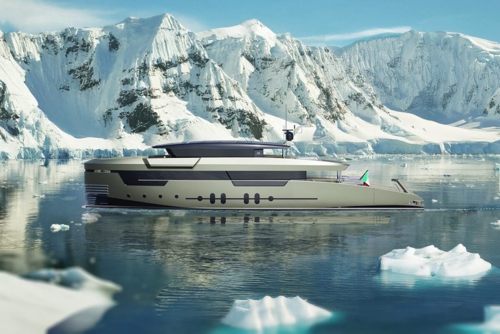 Motoryacht, superyacht, superyacht concept, explorer yacht, new build, hybrid yacht, ice class, GX Superyachts, Marco Casali