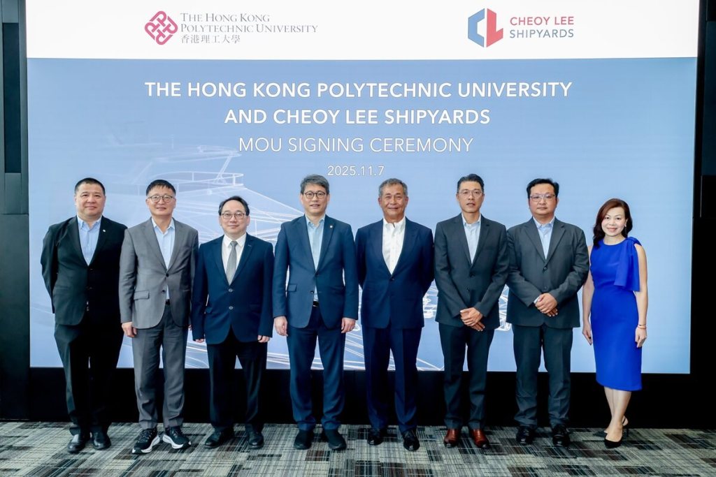 Cheoy Lee, Shipyards, CL Yachts, MoU, signing, campus, The Hong Kong Polytechnic University, PolyU, Martin Lo, Professor Christopher Chao