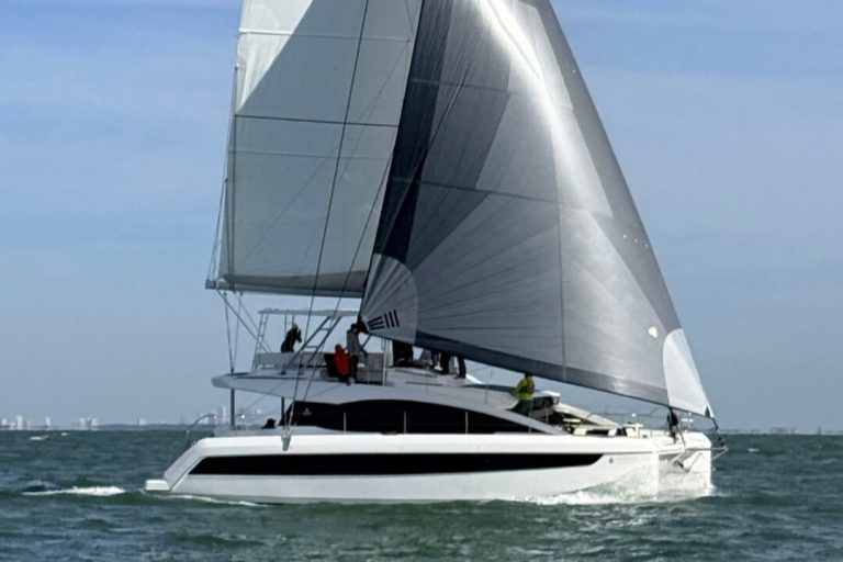 Aquila, 50 Sail, sailing, catamaran, 45 Sport, Palm Beach International Boat Show, Jean Raas
