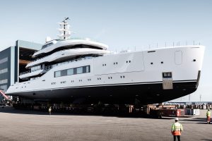 Motoryacht, superyacht, Damen Yachting, Amels 80, Limited Editions, Amels 8003, Espen Øino, Project Zurich, yacht launch, Vlissingen City, Vlissingen-East