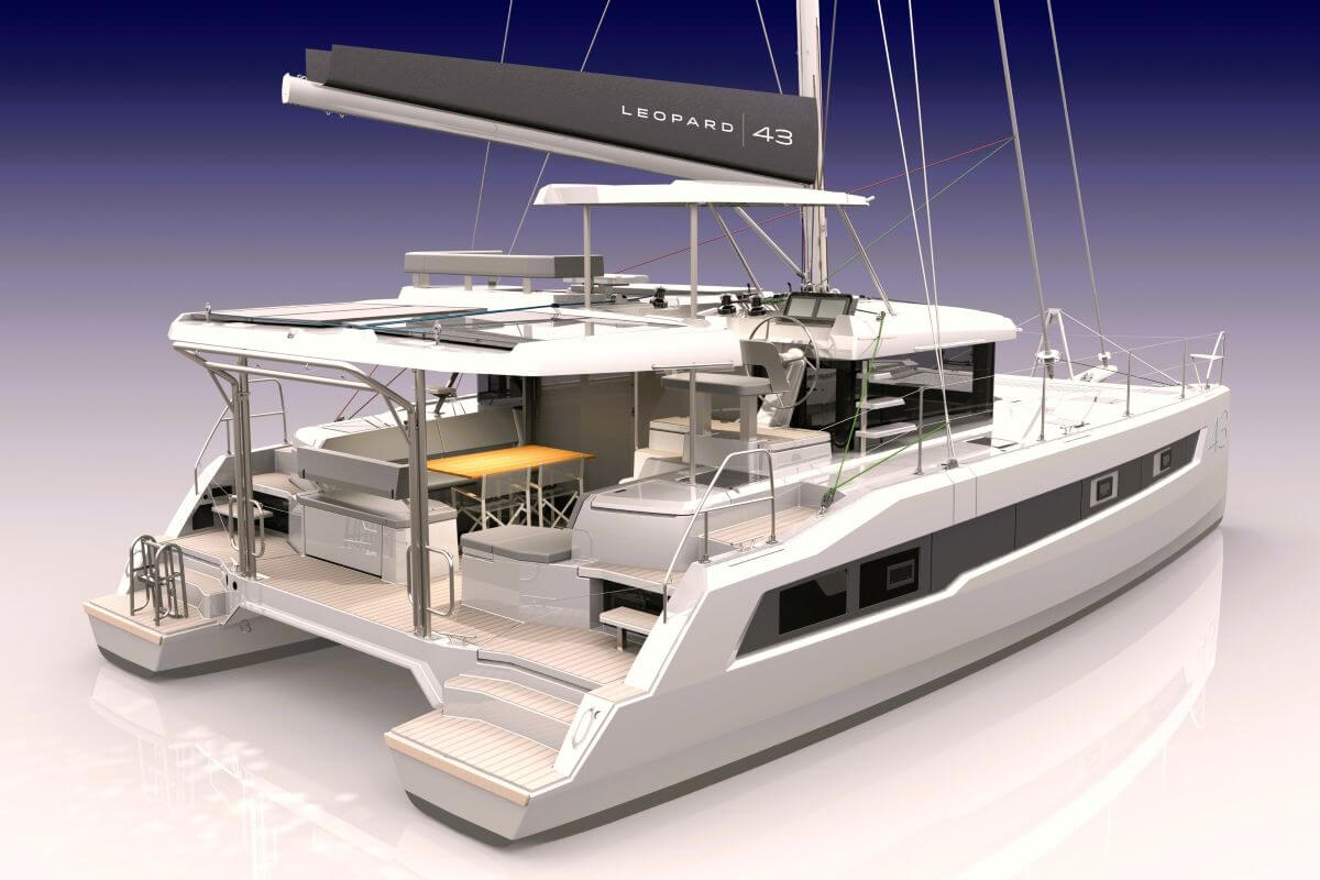 Leopard, Catamarans, 43, Cannes Yacht Festival, Annapolis Sailboat Show, The Moorings, Sunsail, Travelopia, Franck Bauguil, South Africa, Robertson and Caine, Michael Robertson, Simonis Voogd Yacht Design, naval architects